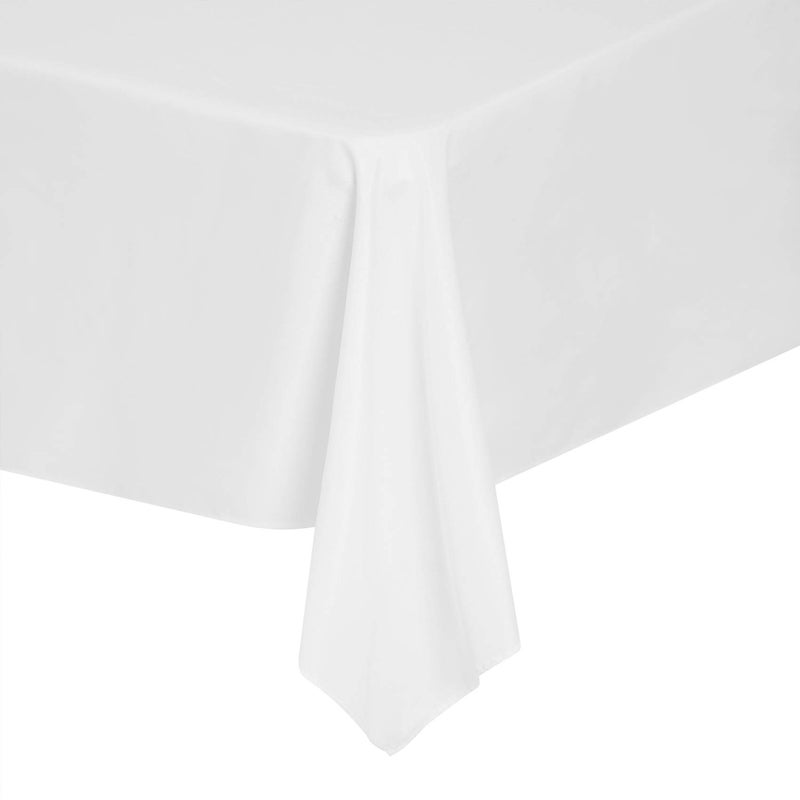 Cupuamon Rectangle Tablecloth 60x120 inch Washable Polyester Fabric Table Cloth for Wedding Party Dining Banquet Decorationï¼ˆ60x120, Whiteï¼‰ - Image 5